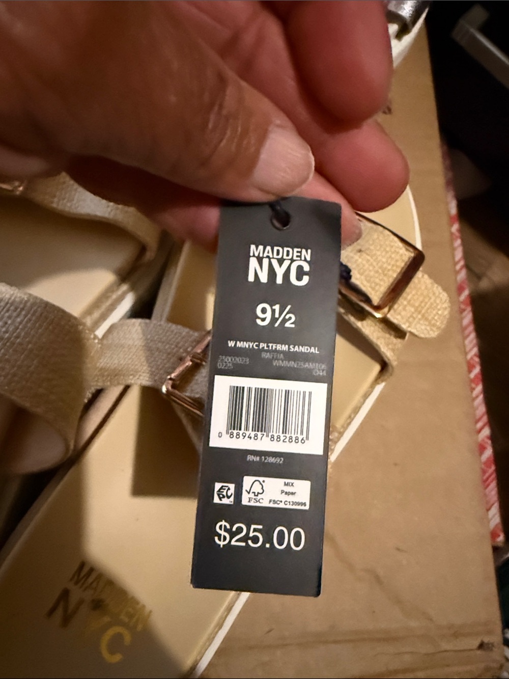 Madden NYC Women's Platform Sandals in Beige/Gold